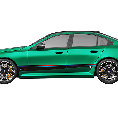 Kit decalcomanie racing strisce colori Side M per BMW Serie 5 G60 M5 G90 - Adesivi in ​​vinile SupDec Graphix
