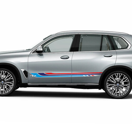 Accenti laterali M strisce colori per BMW G05 X5 Adesivo decalcomania in vinile per porte laterali
