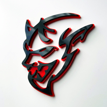 Dodge Demon 3D Badge Fender Badge Emblema Rosso vs Nero 1
 3