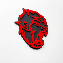Emblema dei distintivi del parafango 3D Angry Yeti Sasquatch Bigfoot Grigio vs rosso
 3