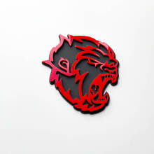 Emblema dei distintivi del parafango 3D Angry Yeti Sasquatch Bigfoot Grigio vs rosso
 4