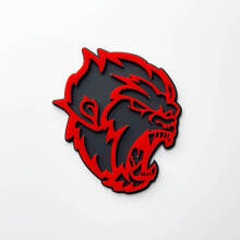 Emblema dei distintivi del parafango 3D Angry Yeti Sasquatch Bigfoot Grigio vs rosso
 5