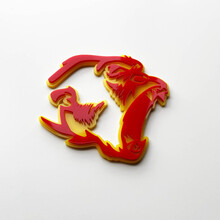 Gorilla Angry 3D Badge Fender Badge Emblema Rosso vs Giallo
 3