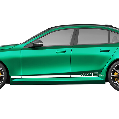 Kit decalcomanie laterali M5 Stripes Racing per BMW Serie 5 G60 M5 G90 - Adesivi in ​​vinile SupDec Graphix
