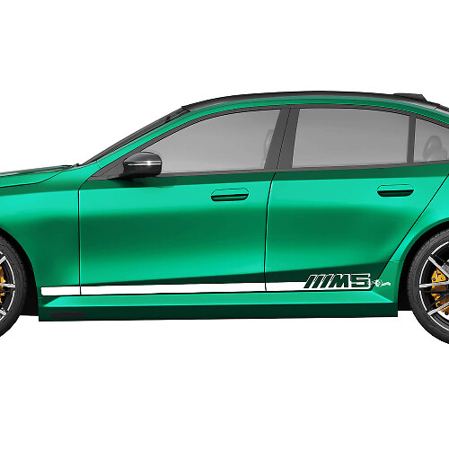 Kit decalcomanie laterali M5 Stripes Racing per BMW Serie 5 G60 M5 G90 - Adesivi in ​​vinile SupDec Graphix
