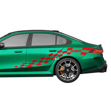 Kit decalcomanie racing a scacchi laterali M5 per BMW Serie 5 G60 M5 G90 - Adesivi in ​​vinile SupDec Graphix
 2