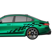 Kit decalcomanie racing a scacchi laterali M5 per BMW Serie 5 G60 M5 G90 - Adesivi in ​​vinile SupDec Graphix
 3