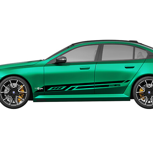 Kit decalcomanie da corsa a strisce moderne laterali per BMW Serie 5 G60 M5 G90 - Adesivi in ​​vinile SupDec Graphix

