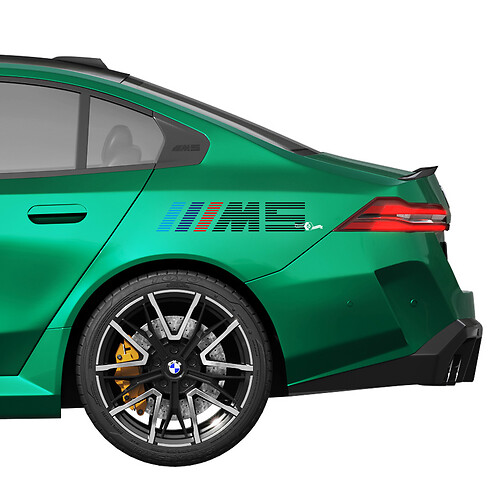 Kit decalcomanie da corsa con logo M per BMW Serie 5 G60 M5 G90 - Adesivi in ​​vinile SupDec Graphix
