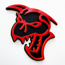 Distintivo 3D Hellcat Demon Emblema badge parafango nero vs giallo
 3