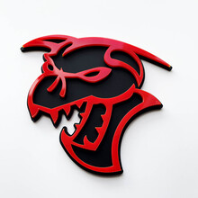 Distintivo 3D Hellcat Demon Emblema badge parafango nero vs giallo
 4