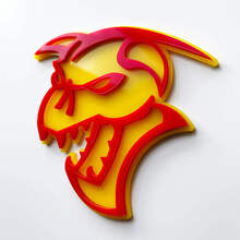 Demon 3D Distintivo Paraurti Distintivi Emblema 3 2