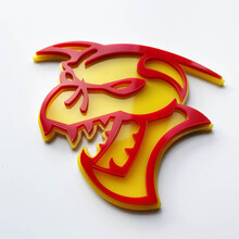 Hellcat Demon 3D Badge Fender Badge Emblem Giallo vs Rosso
 3