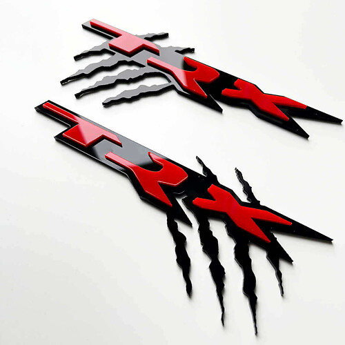 TRX Claw Marks Badge 3D - Emblema distintivo parafango personalizzato per camion Dodge RAM 1500 TRX
