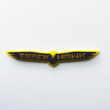 Distintivo 3D Trackhawk - Emblema parafango personalizzato per Jeep Trackhawk Giallo vs Grigio
 4