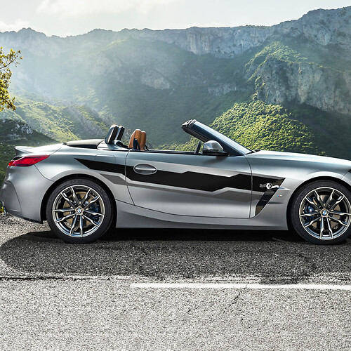 Adesivo decalcomania in vinile con strisce per porte laterali adatto alla BMW Z4
