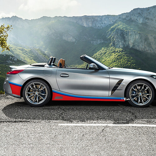 Adesivo decalcomania in vinile con strisce laterali sul pannello bilanciere M adatto per BMW Z4
