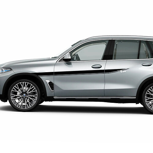 Kit di decalcomanie adesive per strisce laterali dinamiche da corsa per BMW X5 G05 - Grafica in vinile personalizzata
