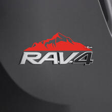 Adesivo Decalco Montagne Sul Retro per Distintivo Toyota Rav4 3