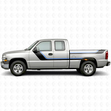 Strisce Viniliche Decorazione Superiori a Spazzata per Porta e Fiancata per Chevrolet Silverado 1500 GMT800 1999-2007_3