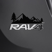 Adesivo decalcomania alberi montagne sul distintivo posteriore Toyota Rav4 2
 3
