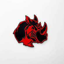 Distintivo con logo 3D Rhino Angry - Emblema parafango personalizzato per auto, camion e SUV
 4