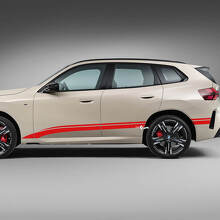 Kit di decalcomanie in vinile a strisce doppie per BMW X3_4