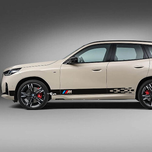 Kit Adesivi Laterali a Strisce M-Style a Scacchi per BMW X3