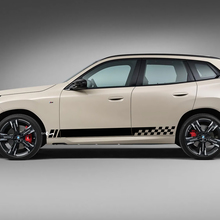 Kit decalcomanie M per strisce a scacchi per porta laterale BMW X3 2024 - Grafica in vinile personalizzata per G01 e F25
 2