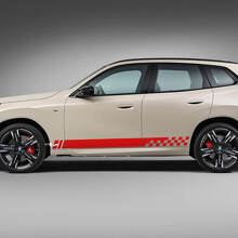 Kit Adesivi Laterali a Strisce M-Style a Scacchi per BMW X3_6