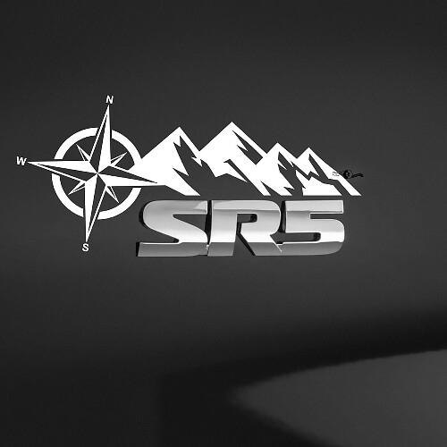 Adesivo in Vinile con Stemma Posteriore Mountain Compass per Toyota SR5