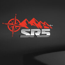 Adesivo in Vinile con Stemma Posteriore Mountain Compass per Toyota SR5 2