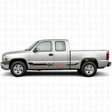 Strisce in vinile a scacchi per porta di gara e pannello laterale per Chevrolet Silverado 1500 GMT800 1999-2007_2