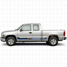 Strisce in vinile a scacchi per porta di gara e pannello laterale per Chevrolet Silverado 1500 GMT800 1999-2007_3