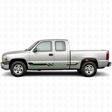 Strisce in vinile a scacchi per porta di gara e pannello laterale per Chevrolet Silverado 1500 GMT800 1999-2007_4