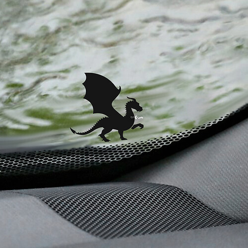 Decalcomania per angolo dell'uovo di Pasqua del parabrezza del drago - grafica in vinile personalizzata

