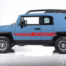 Toyota FJ Cruiser Side Door Stripes Decalcomanie Adesivi Grafica - Kit in vinile personalizzato
 3