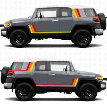 Kit di Adesivi in Vinile Vintage Retro a Strisce Laterali per Toyota FJ Cruiser_3