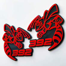 Emblema dei distintivi del parafango grigio e rosso dell'ape calabrone 392 3D 1
 2