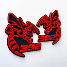 Emblema dei distintivi del parafango grigio e rosso dell'ape calabrone 392 3D 1
 3
