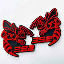 Emblema dei distintivi del parafango grigio e rosso dell'ape calabrone 392 3D 1
 4