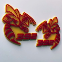 Hornet Bee 392 Distintivo 3D Giallo vs Rosso Emblema dei distintivi del parafango
 2