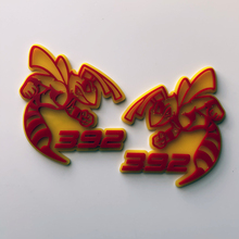 Hornet Bee 392 Distintivo 3D Giallo vs Rosso Emblema dei distintivi del parafango
 4