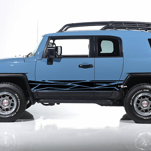 Toyota FJ Cruiser Side Door Stripes Decalcomanie Adesivi Grafica - Kit in vinile personalizzato
