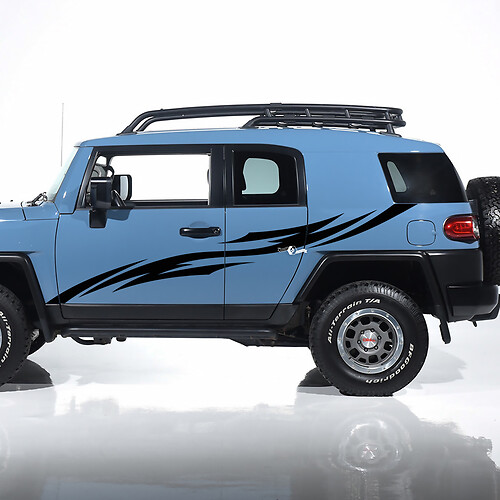 Toyota FJ Cruiser Tribal Side Door Stripes Decalcomanie Adesivi Grafica - Kit in vinile personalizzato
