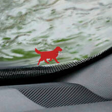 Decalcomania per angolo uovo di Pasqua per parabrezza di cane labrador retriever - grafica in vinile personalizzata
 2