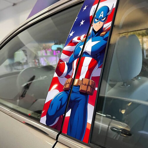 Adesivo per auto con decalcomania per auto in stile anime americano americano, grafica personalizzata in vinile per lo styling del veicolo
