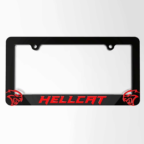 Copritarga per veicoli Hellcat, cornici, decorazioni per veicoli adatte a Dodge Hellcat
