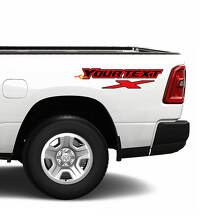 Set di Adesivi in Vinile Testo Personalizzato con Logo X Posteriore per Dodge Ram 1500_3