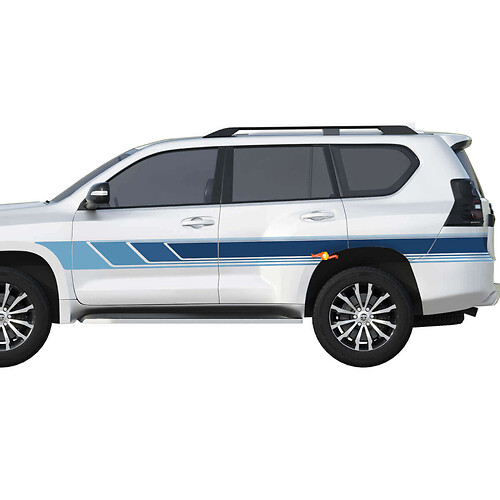 Kit di adesivi per decalcomanie in vinile a strisce per porte grafiche Old school Retro Vintage Lexus GX o Toyota Land Cruiser
